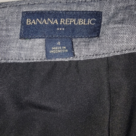 Banana Republic Gray Pleated Pencil Skirt for Work - Picture 4 of 6